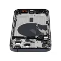 Back Housing W/ Small Pre-Installed Compatible For iPhone 15 Pro Max (International Version) (Used OEM Pull: Grade A) (Black Titanium)