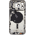 Back Housing W/ Small Pre-Installed Compatible For iPhone 15 Pro Max (International Version) (Used OEM Pull: Grade A) (White Titanium)