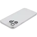 Back Housing W/ Small Pre-Installed Compatible For iPhone 15 Pro Max (International Version) (Used OEM Pull: Grade A) (White Titanium)