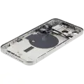 Back Housing W/ Small Pre-Installed Compatible For iPhone 15 Pro Max (International Version) (Used OEM Pull: Grade A) (White Titanium)