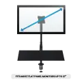 Sit-Stand Workstation Mount (SSM 7921) Height Adjustable Standing Desk for 22-27 Inch Monitors / Laptop / Keyboard (Mount-It) (Black)