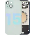 Back Glass With Steel Plate With MagSafe Magnet Pre-Installed Compatible For iPhone 15 (Service Pack) (Green)