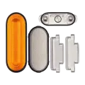 Sidekey Button Set Compatible For Watch Series Ultra(1st Gen) (49MM) (Orange / Silver) (5 Piece Set)