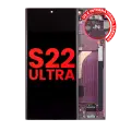 OLED Assembly With Frame Compatible For Samsung Galaxy S22 Ultra 5G (US & International Version) (Aftermarket Plus) (Burgundy)