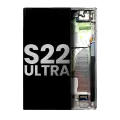 OLED Assembly With Frame Compatible For Samsung Galaxy S22 Ultra 5G (Used OEM Pull: Grade B/C) (Phantom White)