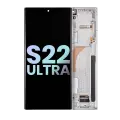 OLED Assembly With Frame Compatible For Samsung Galaxy S22 Ultra 5G (Service Pack) (Phantom White)