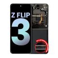 Inner OLED Assembly With Frame Compatible For Samsung Galaxy Z Flip 3 5G (US & International) (Service Pack) (Phantom Black)