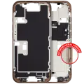 Mid-Frame Housing With Power And Volume Button Compatible For iPhone 16 Pro (International Version) (Used OEM Pull: Grade A) (Desert Titanium)
