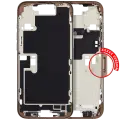 Mid-Frame Housing With Power And Volume Button Compatible For iPhone 16 Pro max (International Version) (Used OEM Pull: Grade A) (Desert Titanium)