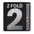 Inner OLED Assembly With Frame Compatible For Samsung Galaxy Z Fold 2 5G  (Used OEM Pull: Grade B/C) (US & International) (Mystic Black)