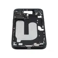 Mid-Frame Housing With Power And Volume Button Compatible For iPhone 16 Plus (International Version) (Used OEM Pull: Grade A) (Black)