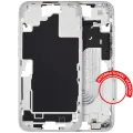 Mid-Frame Housing With Power And Volume Button Compatible For iPhone 16 Plus  (International Version) (Used OEM Pull: Grade A) (White)