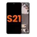 OLED Assembly With Frame Compatible For Samsung Galaxy S21 5G (Blemish: Grade D) (Phantom Gray)