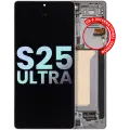 OLED Assembly With Frame Compatible For Samsung Galaxy S25 Ultra 5G (Service Pack )(US & International) (Titanium White Silver)