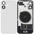 Back Glass With Steel Plate With MagSafe Magnet Pre-Installed Compatible For iPhone 16 (No Logo) (White)
