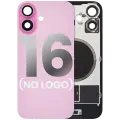 Back Glass With Steel Plate With MagSafe Magnet Pre-Installed Compatible For iPhone 16 (No Logo) (Pink)