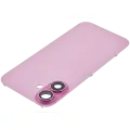 Back Glass With Steel Plate With MagSafe Magnet Pre-Installed Compatible For iPhone 16 (No Logo) (Pink)