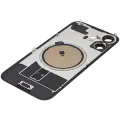 Back Glass With Steel Plate With MagSafe Magnet Pre-Installed Compatible For iPhone 16 (No Logo) (Pink)