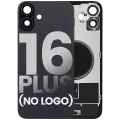 Back Glass With Steel Plate With MagSafe Magnet Pre-Installed Compatible For iPhone 16 Plus (No Logo) (Black)