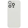 Back Glass With Steel Plate With Wireless NFC Charging MagSafe Magnet & Flashlight Flex Compatible For iPhone 16 Pro  (No Logo) (White Titanium)