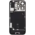 Back Glass With Steel Plate With Wireless NFC Charging MagSafe Magnet & Flashlight Flex Compatible For iPhone 16 Pro  (No Logo) (White Titanium)