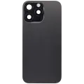 Back Glass With Steel Plate With Wireless NFC Charging MagSafe Magnet & Flashlight Flex Compatible For iPhone 16 Pro Max (No Logo) (Black Titanium)