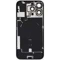 Back Glass With Steel Plate With Wireless NFC Charging MagSafe Magnet & Flashlight Flex Compatible For iPhone 16 Pro Max (No Logo) (Natural Titanium)