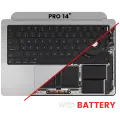 Top Case With Keyboard Compatible For MacBook Pro 14" (A2918 / Late 2023)(US Keyboard) (Space Gray)