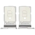 Dual Sim Card Tray Compatible For Samsung Galaxy S25 Ultra (Titanium White Silver)