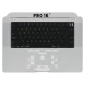 Top Case with Keyboard (ANSI US) For MacBook Pro 16" A2485 (2021) / A2780 (2023) (Used OEM Pull: Grade B/C) (Space Gray)