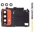 Back Camera Lens With Bracket / Bezel Compatible For Xiaomi Redmi Note 9 4G (Orange)