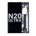OLED Assembly With Frame Compatible For Samsung Galaxy Note 20 Ultra 5G (Used OEM Pull: Grade B/C) (Mystic Black)