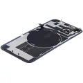 Back Glass With Steel Plate With Wireless NFC Charging MagSafe Magnet & Flashlight Flex Compatible For iPhone 14 (Used OEM Pull: Grade B) (Midnight)