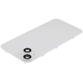 Back Glass With Steel Plate With Wireless NFC Charging MagSafe Magnet & Flashlight Flex Compatible For iPhone 14 (Used OEM Pull: Grade B) (Starlight)