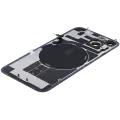 Back Glass With Steel Plate With Wireless NFC Charging MagSafe Magnet & Flashlight Flex Compatible For iPhone 14 (Used OEM Pull: Grade B) (Purple)