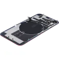 Back Glass With Steel Plate With Wireless NFC Charging MagSafe Magnet & Flashlight Flex Compatible For iPhone 14 (Used OEM Pull: Grade B) (Red)