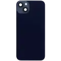 Back Glass With Steel Plate With Wireless NFC Charging MagSafe Magnet & Flashlight Flex Compatible For iPhone 14 Plus (Used OEM Pull: Grade B) (Midnight)