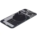 Back Glass With Steel Plate With Wireless NFC Charging MagSafe Magnet & Flashlight Flex Compatible For iPhone 14 Plus (Used OEM Pull: Grade B) (Midnight)
