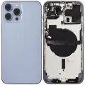 Back Housing W/ Small Components Pre-Installed Compatible For iPhone 13 Pro Max (International Version) (Used OEM Pull: Grade A) (Sierra Blue)