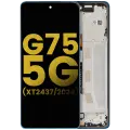 LCD Assembly With Frame Compatible For Motorola Moto G75 5G (XT2437 / 2024) (Refurbished) (Aqua Blue)