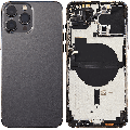 Back Housing W/ Small Components Pre-Installed Compatible For iPhone 13 Pro Max (International Version) (Used OEM Pull: Grade A) (Graphite)