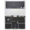 Top Case Assembly With Battery And Keyboard Compatible For MacBook Pro 13" M2 (A2338 / Late 2020) (Silver) (US Keyboard)