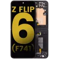 Inner OLED Assembly With Frame Compatible For Samsung Galaxy Z Flip 6 (F741) (US & International) (Refurbished) (Black)