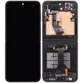 Inner OLED Assembly With Frame Compatible For Samsung Galaxy Z Flip 6 (F741) (US & International) (Refurbished) (Black)