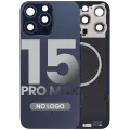 Back Glass w/ MagSafe Magnet For iPhone 15 Pro Max (Aftermarket) (Blue Titanium) (No Logo)