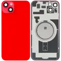 Back Glass w/ MagSafe Magnet For iPhone 14 Plus (Aftermarket) (Red) (No Logo)