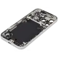 Back Housing W/ Charging Port Flex & Small Parts Compatible  For iPhone 17 Pro (US Version) (Used OEM Pull: Grade A) (Silver)