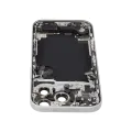 Back Housing W/ Charging Port Flex & Small Parts Compatible  For iPhone 17 Pro (US Version) (Used OEM Pull: Grade A) (Silver)