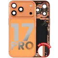 Back Housing W/ Charging Port Flex & Small Parts Compatible For iPhone 17 Pro (US Version) (Used OEM Pull: Grade A) (Cosmic Orange)