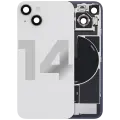 Back Glass w/ MagSafe Magnet & NFC & Flashlight Flex For iPhone 14 (Quality - OEM Pull C) (Starlight)